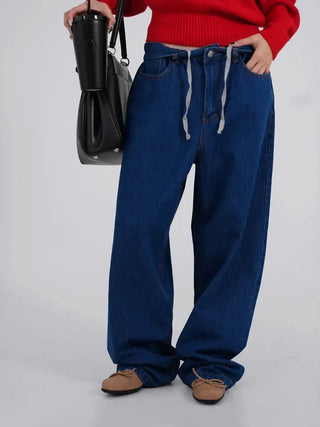 Doel String Mega Wide Denim Pants