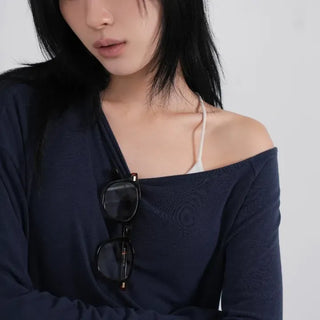 Released Round Square Horn-rimmed Glasses