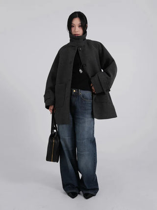 UL Basic High-Neck Better Half Wool Jacket