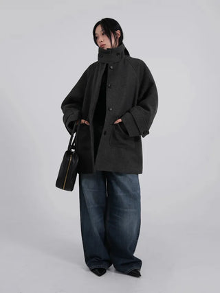 UL Basic High-Neck Better Half Wool Jacket
