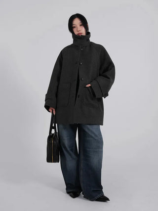 UL Basic High-Neck Better Half Wool Jacket