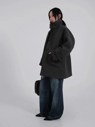 UL Basic High-Neck Better Half Wool Jacket