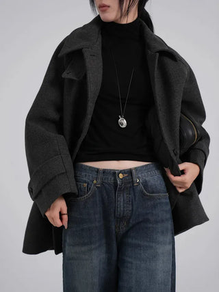 UL Basic High-Neck Better Half Wool Jacket