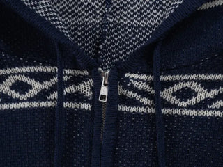 Daen Ethnic Cowichan Knit Zip-Up Hoodie