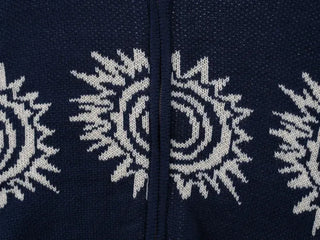 Daen Ethnic Cowichan Knit Zip-Up Hoodie