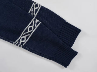 Daen Ethnic Cowichan Knit Zip-Up Hoodie