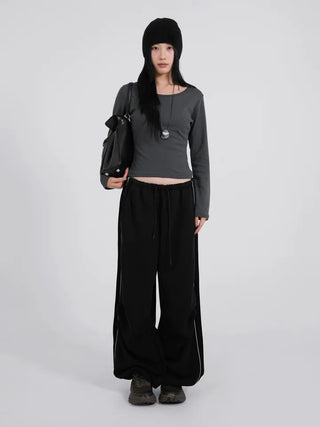 Zeon Back Letter Piping Track Pants