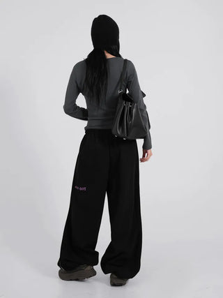 Zeon Back Letter Piping Track Pants