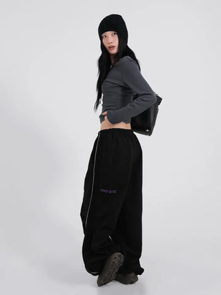 Zeon Back Letter Piping Track Pants