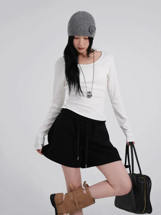 Heo Modal U-neck Semi-Slim Long Sleeve Tee