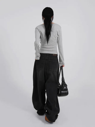 Heo Modal U-neck Semi-Slim Long Sleeve Tee