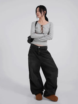 Heo Modal U-neck Semi-Slim Long Sleeve Tee