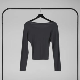 Heo Modal U-neck Semi-Slim Long Sleeve Tee
