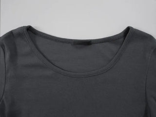 Heo Modal U-neck Semi-Slim Long Sleeve Tee