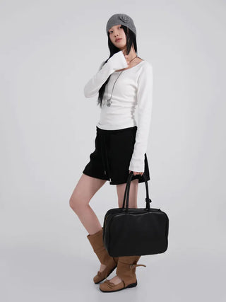 Heo Modal U-neck Semi-Slim Long Sleeve Tee