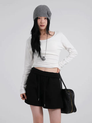Heo Modal U-neck Semi-Slim Long Sleeve Tee