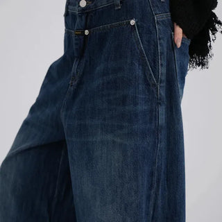 Moco Folded Double Section Wide Jeans