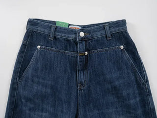 Moco Folded Double Section Wide Jeans
