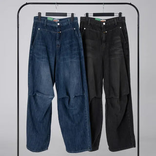 Moco Folded Double Section Wide Jeans