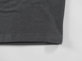 Polyester One-Shoulder Cream Loose Tee
