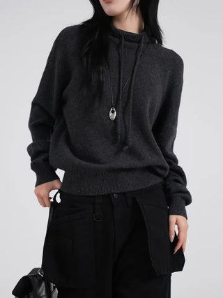 Dooku Wool Turtleneck Casual String Knit