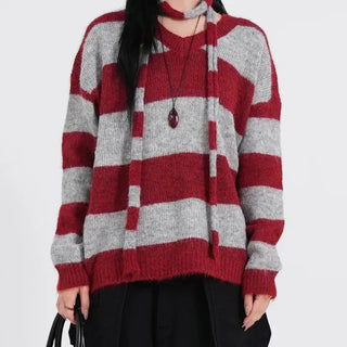 Laro V-Striped Loose Knit