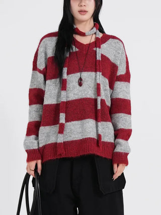 Laro V-Striped Loose Knit