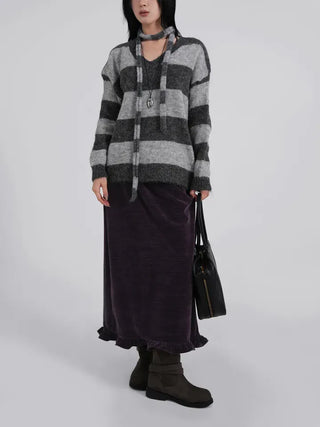 Laro V-Striped Loose Knit