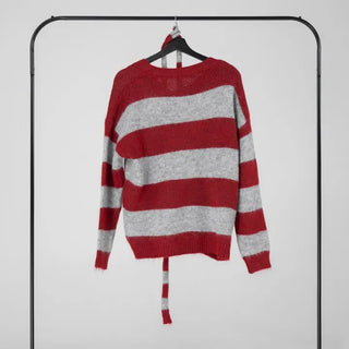 Laro V-Striped Loose Knit