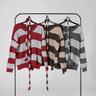 Laro V-Striped Loose Knit
