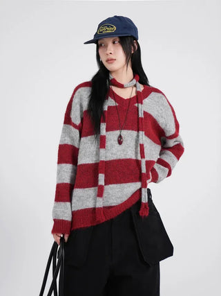 Laro V-Striped Loose Knit