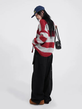 Laro V-Striped Loose Knit