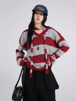 Laro V-Striped Loose Knit