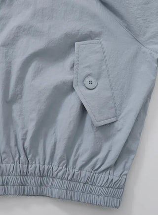 Surfy crinkly button-neck windbreaker jersey training anorak