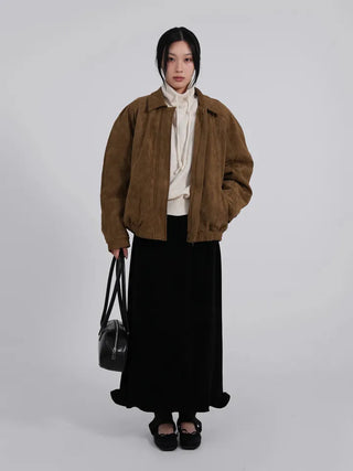 Ena Suede Blouson Jacket