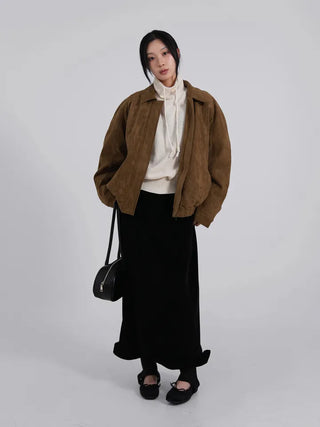 Ena Suede Blouson Jacket