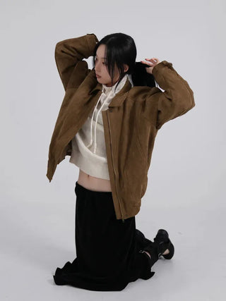 Ena Suede Blouson Jacket