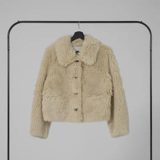 Saru Winter Big Collar Short Fur Jacket