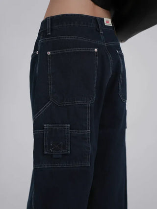 Thibault Deep Blue Stitch Carpenter Denim Pants