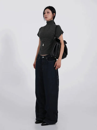 Thibault Deep Blue Stitch Carpenter Denim Pants