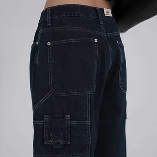 Thibault Deep Blue Stitch Carpenter Denim Pants