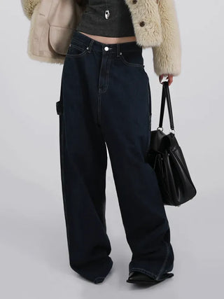 Thibault Deep Blue Stitch Carpenter Denim Pants