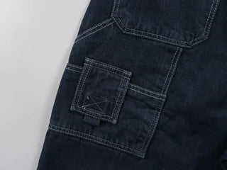 Thibault Deep Blue Stitch Carpenter Denim Pants