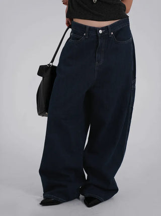 Thibault Deep Blue Stitch Carpenter Denim Pants