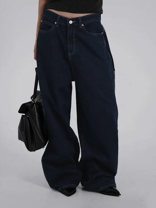 Thibault Deep Blue Stitch Carpenter Denim Pants