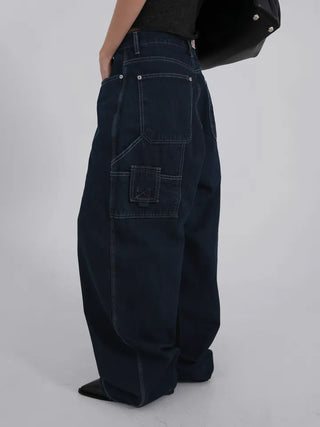 Thibault Deep Blue Stitch Carpenter Denim Pants