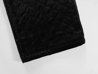 Luto Velvet Quilted Loose Fit Elastic Pants
