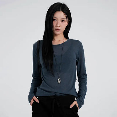Somi Tencel Layered Long Sleeve T-shirt
