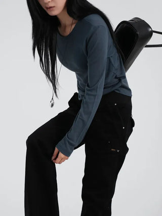 Somi Tencel Layered Long Sleeve T-shirt