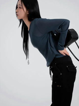 Somi Tencel Layered Long Sleeve T-shirt